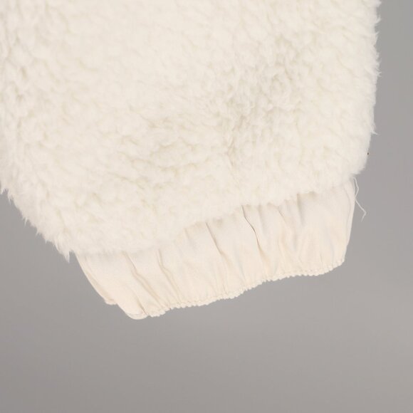 ATHLETA Tugga Sweatshirt Sherpa Teddy Fleece High-Neck Off-White Beige Size S - Picture 7 of 10